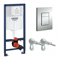 Инсталляция для унитаза Grohe Rapid SL38772001, комплект 3 в 1, хром (Грое) Инсталляция для унитаза Grohe Rapid SL38772001, комплект 3 в 1, хром (Грое)